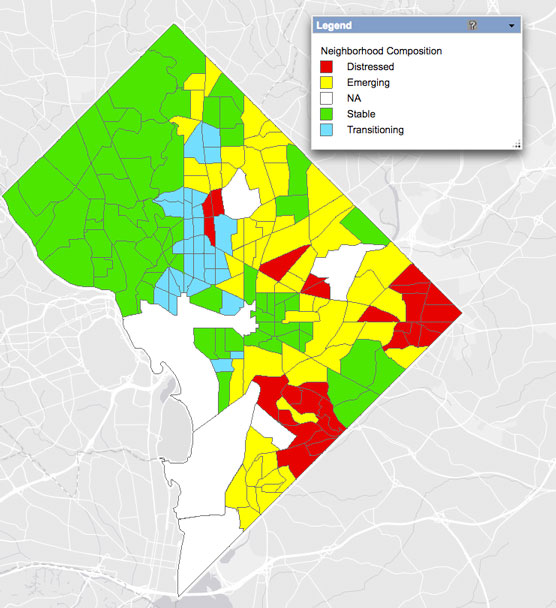 Redlining Map of Whashington DC area