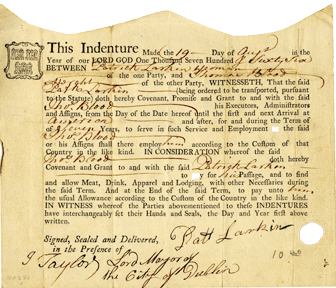 Indentured Servant Contract